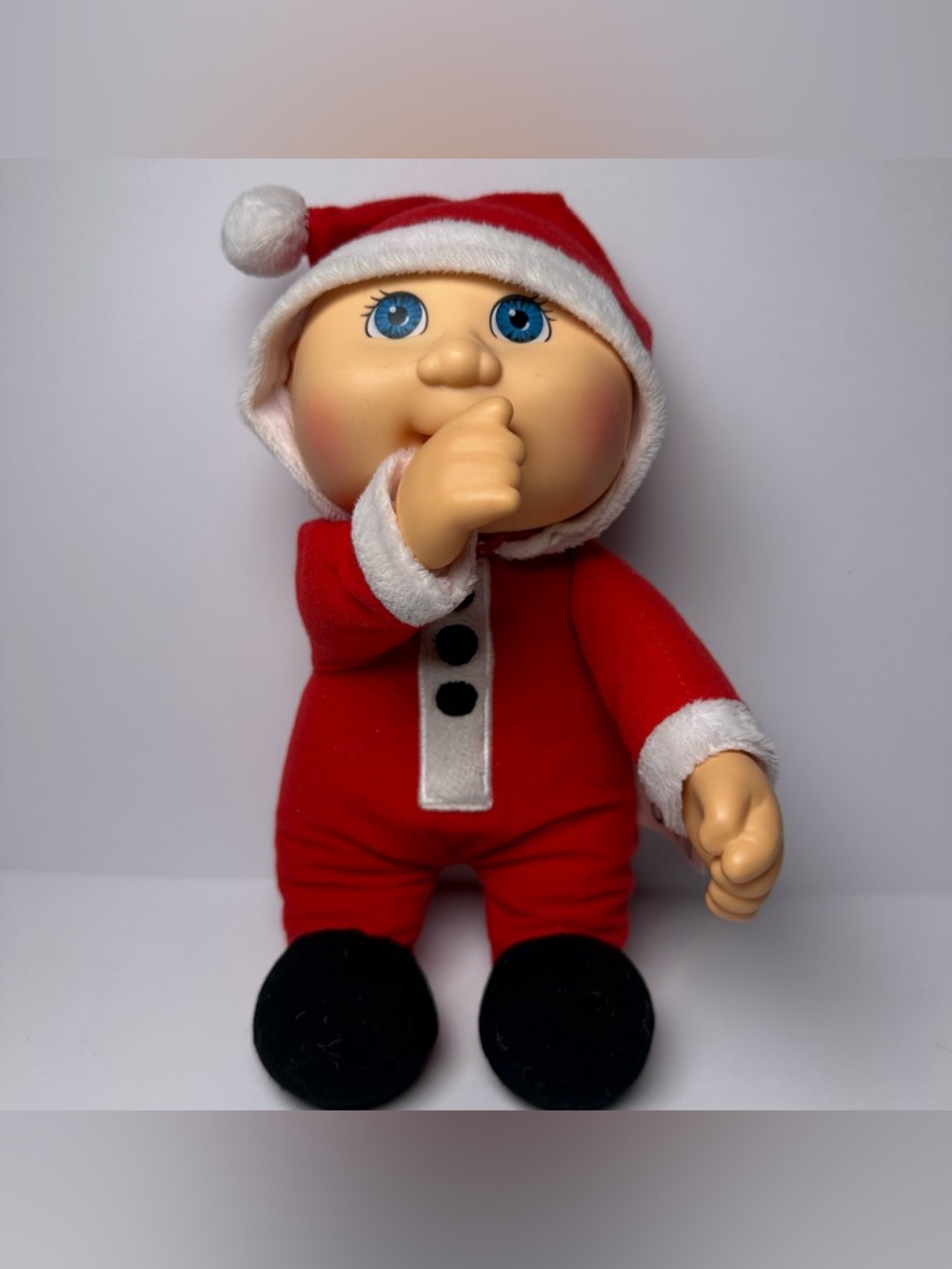 Cabbage Patch Kids 10" Santa Claus Cutie Holiday Helper 2015-Bald Baby Blue Eyes